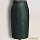 Pencil skirt 'Indira' from natural. leather/suede (any color), Skirts, Podolsk,  Фото №1