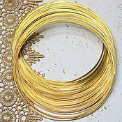 Материалы для творчества handmade. Livemaster - original item Memory Wire 50 cm for Necklace Gold Wire with Memory. Handmade.