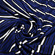 Заказать Шелк купон Escada в синюю, белую и черную полоску, 6112206к. Итальянские ткани. Ярмарка Мастеров. . Ткани Фото №3