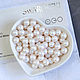 8мм, Pearlescent White Pearl, полупросверленный жемчуг Swarovski 5818, Бусины, Волгоград,  Фото №1