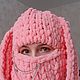  балаклава с ушками и украшениями. Балаклавы. Наталья  Malinka_Knitwear/ Вязание. Ярмарка Мастеров.  Фото №6