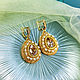 Wedding earrings with Swarovski crystals and beads, Earrings, Krasnodar,  Фото №1