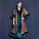 Caftan dress made of a shawl with a fox silver fox, Dresses, Moscow,  Фото №1