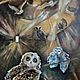 Hogwarts owl oil Painting, Pictures, Moscow,  Фото №1