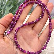 Работы для детей, handmade. Livemaster - original item Natural Ruby Beads / Cut Necklace. Handmade.