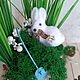 Корзинка с зайчиком. Пасхальные сувениры. Li_dolls/Лиана Ан. Ярмарка Мастеров.  Фото №6