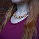 Order Beads necklace made of ceramic and wood 2. selenawirejewelry. Livemaster. . Beads2 Фото №3