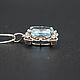 Silver pendant with blue topaz 14h10mm. Pendants. yakitoriya. Online shopping on My Livemaster.  Фото №2