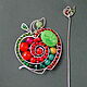 Order Brooch Apple Red-Side (option). color of magic. Livemaster. . Brooches Фото №3