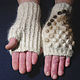 Women's knitted fingerless gloves Play with wool. Mitts. Warm Yarn. My Livemaster. Фото №4