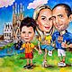 Cartoon family 'In Barcelona'. Caricature. ArtFairy Portrets and Caricatures (artfairy). My Livemaster. Фото №4