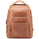 Leather backpack 'Marvin' (brown crazy). Backpacks. Russian leather Guild. My Livemaster. Фото №6
