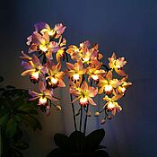 Для дома и интерьера handmade. Livemaster - original item Bouquet-nightlight orchid 