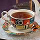 teacups: Cup and saucer porcelain 'Patchwork', Single Tea Sets, Moscow,  Фото №1