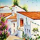 Order Landscape painting courtyard in Spain street flowers. Painting City of Europe. Olga Ermakova art. Livemaster. . Pictures Фото №3