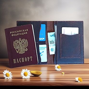 Канцелярские товары ручной работы. Ярмарка Мастеров - ручная работа Портмоне для документов. Handmade.