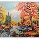 Вышитая картина "Осенний лес", Картины, Москва,  Фото №1