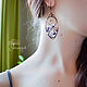 Copper earrings with Amethyst Small purple earrings with stones. Earrings. Strangell Jewelry. My Livemaster. Фото №5