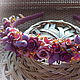ободок диадема "Бордо" с цветами бисером и бусинами, Ободки, Санкт-Петербург,  Фото №1