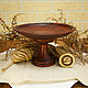 Vase for fruits and sweets made of cedar wood 24,5cm. V15, Plates, Novokuznetsk,  Фото №1