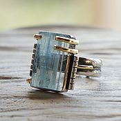 Оригинальное кольцо с турмалином