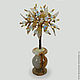 Tree of love moonstone in a vase of onyx
