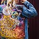 Denim jacket with print Fractals and Doctor Strange. painted clothing. Outerwear Jackets. nataliadenimart. My Livemaster. Фото №6