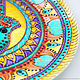 'Hamsa Om' plate decorative hand painting. Plates. Art by Tanya Shest. Online shopping on My Livemaster.  Фото №2