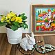 Paintings Provence 'Provencal town' oil. Pictures. Multicolor Gallery. My Livemaster. Фото №4