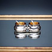 Silver stack with enamels