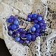 Браслет "Черничный джем" Нефрит. Lampwork. Браслет из бусин. Надежда Чикунова. Ярмарка Мастеров.  Фото №5