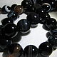 Natural black agate. Beads1. Elena (luxury-fittings). My Livemaster. Фото №4