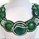 Order Green jewelry set necklace earrings bracelet ' Airmid'. Beaded jewelry by Mariya Klishina. Livemaster. . Necklace Фото №3