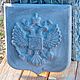 El escudo de rusia de hormigón, el águila de dos cabezas en la fachada, Interior masks, Azov,  Фото №1