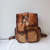 Сумки и аксессуары handmade. Livemaster - original item Women`s leather backpack with an engraving to order for Olga.. Handmade.