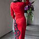 Dress 'the Artist' red. Dresses. Designer clothing Olesya Masyutina. My Livemaster. Фото №5