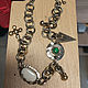 Bracelet with Australian opal and chalcedony, nickel silver, brass. Chain bracelet. Sonia Dov jewellery. My Livemaster. Фото №6