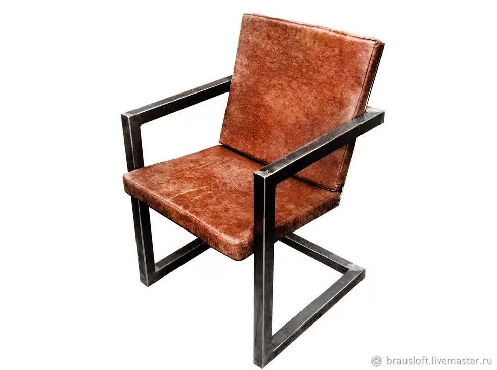 Кожаные кресла в стиле лофт