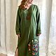 Заказать Платье из льна прямое "Зеленый луг". SVЭRO dress. Ярмарка Мастеров. . Платья Фото №3