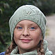 Autumn hat beanie 'Leaves' Merino for girls, Caps, Simferopol,  Фото №1