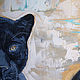 БАГИРА пантера картина маслом. Картины. Удивительные Картины Юлии Ягудиной. Ярмарка Мастеров.  Фото №5