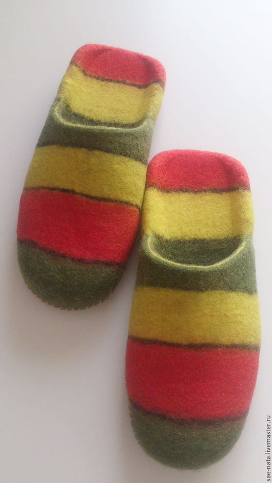 Купить Тапки валяные мужские - тапки валяные, валяные тапочки, валяные ...