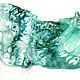 Scarf silk 'Splashes of color - emerald'. Scarves. studiya. Online shopping on My Livemaster.  Фото №2