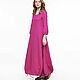 Lingonberry linen dress in boho style. Dresses. etnoart. Online shopping on My Livemaster.  Фото №2