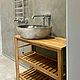 Order Cabinet under the sink made of solid oak. uloft. Livemaster. . Furniture for baths Фото №3