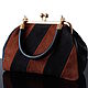 Bag with clasp: Bag women's genuine leather, Clasp Bag, Bordeaux,  Фото №1