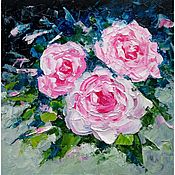 Картины и панно handmade. Livemaster - original item Painting roses still life with flowers in oil 20h20. Handmade.