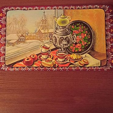 Для дома и интерьера ручной работы. Ярмарка Мастеров - ручная работа Утварь: 474.  расписная разделочная доска Тепло родного дома. Handmade.