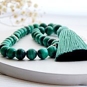 Фен-шуй и эзотерика handmade. Livemaster - original item Muslim rosary beads made of malachite with silver. Handmade.