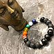 Браслет CHAKRA, Чакра браслет, Чакральный браслет, Браслет из бусин, Москва,  Фото №1